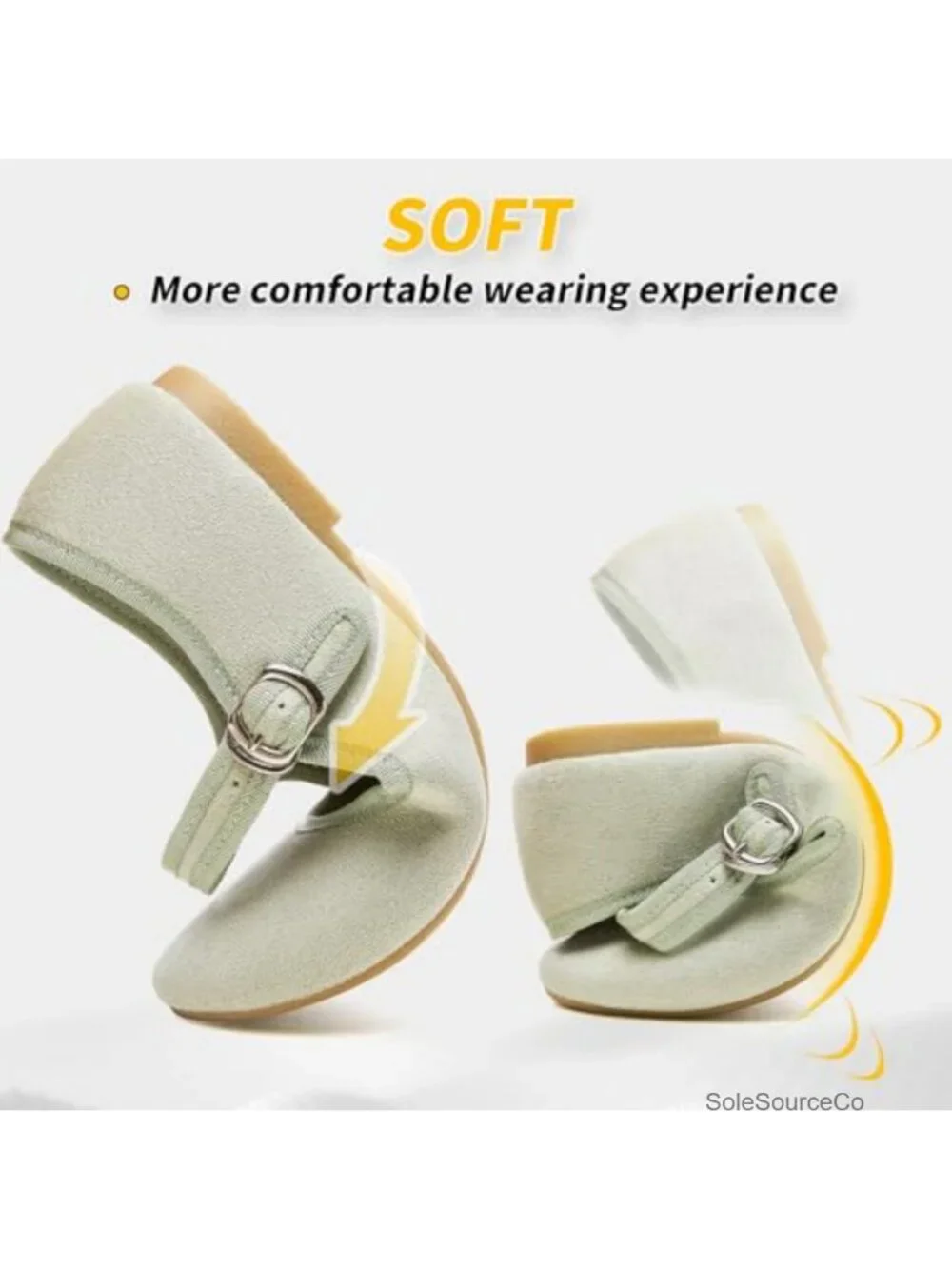Women's Mary Jane Flats with Adjustable Strap Faux Suede Memory Foam Comfort